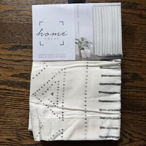 Off White and Grey Shower Curtain New Home Focus 72" x 72"